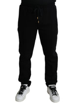 Dolce & Gabbana Black Cotton Skinny Jogger Sweatpants Pants -   -  Dolce & Gabbana.